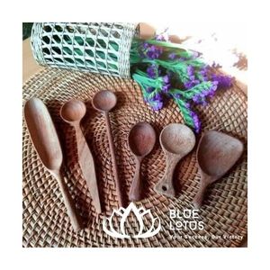 HIGH QUALITY Wholesale Sustainable Acacia Wood Teaspoon 5.8 Inch <b>Mini</b> Spoons for Honey <b>Jam</b> Condiments Hand Wash Only Kitchen - Product Image 1