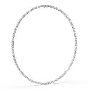 Collier élégant en diamant de laboratoire de 8,84 carats, or 14 carats, taille brillant rond, VS1, certifié IGI, léger, bijou unique, cadeau - Product Image 6