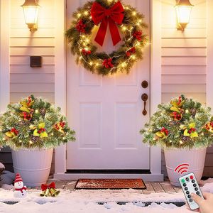 Decorazioni Natalizie a Cesto Sospeso da 20 Pollici, 1 Pezzo con 30 LED Luce Bianca Calda Multicolore, Telecomando, 8 Modalità, Timer - Product Image 3