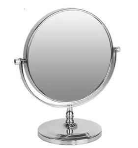 Espejo de mesa metálico para encimera, espejo de maquillaje con soporte para tocador de baño, espejo cosmético - Product Image 1