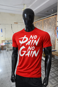 T-shirt de sport pour hommes, motif « No Pain No Gain », respirant, pour l'entraînement, la musculation, les vêtements de sport - Product Image 5