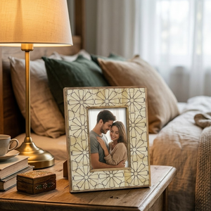 Decorative Bone Inlay Photo <b>Frame</b> <b>4x6</b> Inch | Luxury Handcrafted Carved Picture <b>Frame</b> for Home Interior, Office & Gifting - Product Image 2