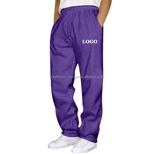 Pantalones de chándal de cintura alta de lona elásticos y cómodos para hombre, pantalones de uso diario con cintura elástica y bolsillos con cremallera, talla XL - Product Image 6