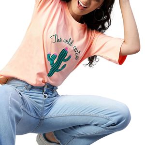 Camiseta Gráfica Oversize Personalizada para Mujer, Estampado de Playa de Verano, Algodón, Ajuste Holgado, Estilo Casual Urbano, Venta al por Mayor OEM - Product Image 2