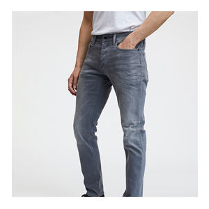 Jeans de mezclilla lavada de alta calidad para hombre, listos para enviar, corte ajustado y recto, 100% algodón, transpirables y ecológicos. - Product Image 1
