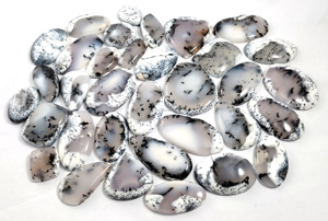 Wholesale Natural Dendritic <b>Opal</b> Cabochon Semi Precious <b>Opal</b> Loose Gemstone For Silver Brass Rings Pendants Jewelry Making - Product Image 2