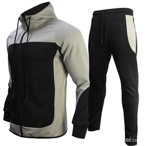 Survêtement de jogging pour homme, coupe ajustée, respirant, 100 % polyester, imprimé uni, de haute qualité, personnalisé - Product Image 4