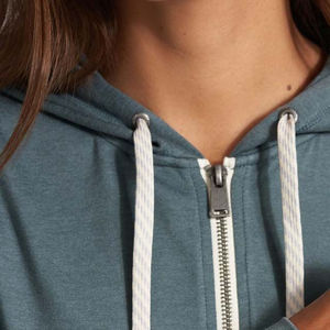 Sudadera con Capucha y Cierre para Mujer, Manga Larga, Color Sólido, Tejido de Mezcla de Algodón Transpirable, Ropa de Otoño, Logotipo y Colores Personalizables - Product Image 4
