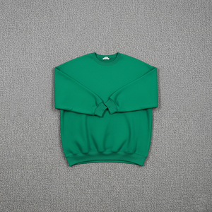 เสื้อสเวตเชิ้ตคอกลมผู้หญิงคุณภาพดีเยี่ยม สีเขียว ผลิตจากผ้าฝ้ายถัก 100% พิมพ์ลายตัวอักษรด้านหน้า เหมาะสำหรับใส่ในฤดูใบไม้ร่วง ทรงปกติสำหรับผู้หญิง - Product Image 3