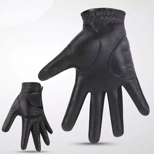 Premium Quality <b>Waterproof</b> Golf Gloves Silicone Body Palm <b>One</b> Size Fit <b>All</b> Full Spandex Shiny Logo Genuine Leather Sports - Product Image 2
