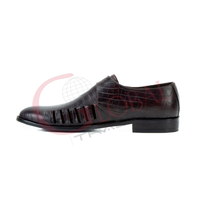 Chaussures habillées de luxe pour hommes à boucle simple en cuir texturé crocodile, pour affaires, mariage, à enfiler, style mode