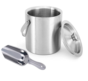 Seau à glace en bois massif, seau à glace spécial pour bar d'hôtel, seau à glace en bois simple pour vin, taille personnalisée - Product Image 1