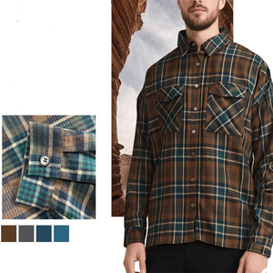 เสื้อเชิ้ตผู้ชายลำลองฤดูร้อน ผ้าโพลีเอสเตอร์ 100% ลายสก็อต ไซส์ใหญ่ ระบายอากาศได้ดี ผ้าแฟลนเนล แขนยาว สำหรับฤดูใบไม้ผลิและฤดูใบไม้ร่วง สินค้ามาใหม่ - Product Image 2