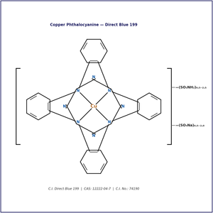 Tinte Textil Directo Azul Turquesa FBL Direct Blue 199 CAS 12222-04-7 CI 74190, 100% Alta Pureza PWD, Shramik Chemicals - Product Image 6