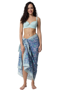 Sarong de Algodón con Estampado a Mano a Excelente Precio para Mujer, Ligero, para Usar como Cubrebañador, Ropa de Playa y Resort para el Verano - Product Image 5