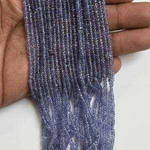 Collier multi-brins de perles facettées en tanzanite naturelle, perles de tanzanite en gros, bleu violet, pour la fabrication de bijoux - Product Image 4