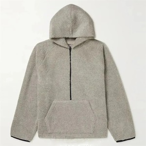 Sweat à capuche en polaire sherpa avec empiècements contrastés |   Pull Teddy multicolore avec poche kangourou |   Fournisseur de vêtements thermiques à poils longs - Product Image 3