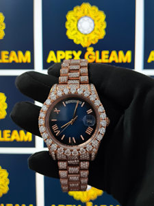 Reloj de Lujo con Diamantes Moissanite de Proveedor Indio, con Piedras Brillantes, para Uso Formal e Informal, Disponible para la Venta - Product Image 3