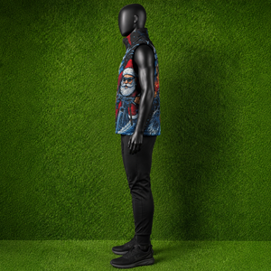 Gilet matelassé personnalisé pour homme, imprimé Père Noël et rennes amusants, sans manches, pour l'hiver, sublimation, vente en gros - Product Image 5