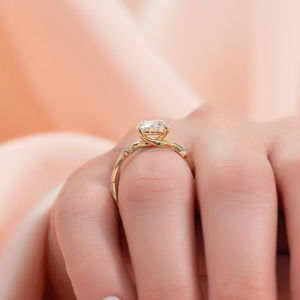 Igi/gia แล็บตัดเพชรวินเทจ14K สีเหลืองแหวนแต่งงาน/งานหมั้นใส่ได้ทั้งชายและหญิงสีขาวทองคุณภาพดีสำหรับงานปาร์ตี้ครบรอบ-คุ้มค่า - Product Image 3