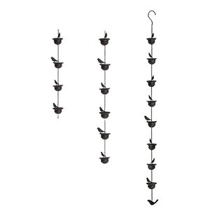 Cadena de Lluvia Metálica Creativa Personalizable con Diseño Decorativo para Flujo de Agua de Lluvia, Uso en Exteriores, Jardín, Techo - Product Image 4