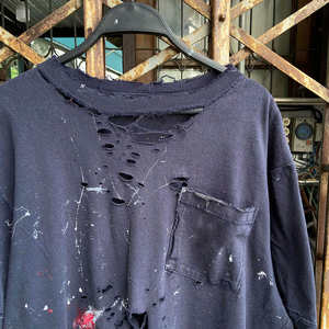 Camiseta de algodón grueso estilo streetwear, vintage, lavada, para serigrafía, para hombre, de corte holgado, corta, oversize y desgastada - Product Image 3