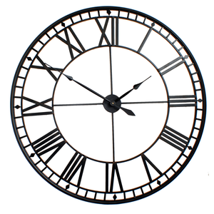 High Quality Silent Quartz Abstract <b>Post</b>-modern Wall Clock with Roman Numerals 40cm Metal Home Decor - Product Image 2