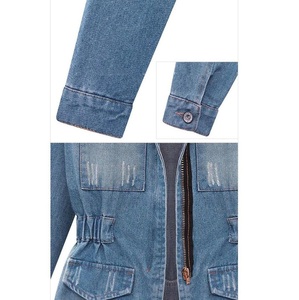 Wholesale Newest Style Unisex <b>Denim</b> <b>Jacket</b> Long Sleeve <b>Custom</b> Cotton OEM Plated Chest Pockets Front Logo Windproof Breathable - Product Image 6