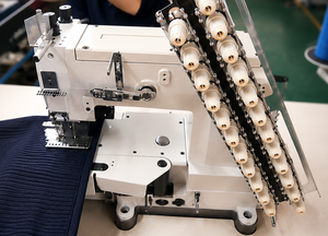 VMA Machine à coudre industrielle 12 aiguilles avec commande de pied presseur et de levage pour coupe-fil, idéale pour l'habillement - Product Image 4