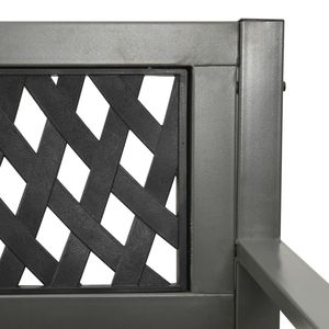 49.2 da esterno Premium in acciaio grigio \ "panca da giardino - Product Image 5