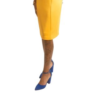 Robe crayon élégante dorée pour femmes, style moulant, chic, pour soirée formelle, tenue de soirée, robe de cocktail tendance pour femmes - Product Image 6