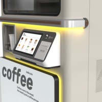 Máquina expendedora de café automática de un solo brazo con robot, preparación de precisión y arte latte con IA