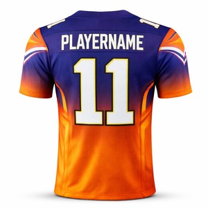 Uniforme de Fútbol Americano Personalizado al por Mayor, 100% Poliéster, Tela de Malla Transpirable, Secado Rápido, Kits de Equipo Sublimados de Fábrica - Product Image 4