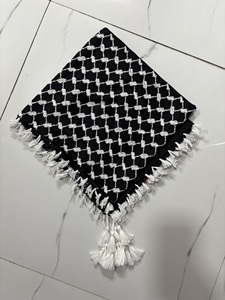 Ever Selling Black white Palestine Arafat Keffiyeh Scarf Square Cotton Kuffiyeh Ghutra Hatta Rafah Ghaza shemagh arab scarrf - Product Image 6