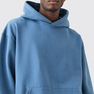 เสื้อฮู้ดผู้ชายสีพื้น ผลิตในปากีสถาน ผ้าฝ้าย 100% พร้อมโลโก้พิมพ์ตามสั่ง คุณภาพสูง ระบายอากาศได้ดี - Product Image 6