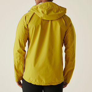 KICKKOC ENTERPRISES Unisex Yellow <b>Waterproof</b> Hooded Hard Shell <b>Jacket</b> with Single Button for All Seasons <b>Thin</b> Outdoor Hiking - Product Image 3