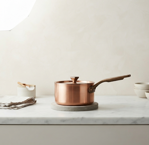 Casserole en acier inoxydable de qualité supérieure, finition cuivre, antiadhésive, avec couvercle, pour sauces indiennes - Product Image 1