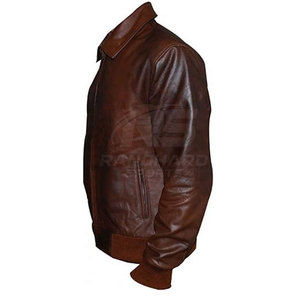 Everyday <b>Mens</b> Leather Bomber <b>Jacket</b> <b>Smart</b> Warm Casual Look Luxury <b>Mens</b> Leather Bomber <b>Jacket</b> Soft Lining Modern Winter Fashion - Product Image 3