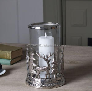 Bougeoir votif décoratif en fer avec fini antique peint à la main pour les intérieurs nostalgiques et les amateurs de décoration - Product Image 4