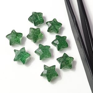 Cuentas de cuarzo verde natural en forma de estrella, talladas a mano, para la fabricación de joyas, cuarzo briolette, precio al por mayor, a granel. - Product Image 1