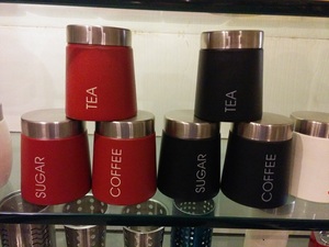 Boîtes de rangement pour thé, café et sucre en fer de haute qualité, avec cuillère, étanches à l'humidité, non toxiques, durables, capacité 1-2L, contenants alimentaires - Product Image 3