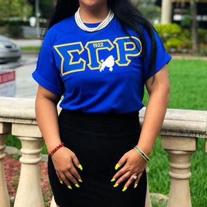 เสื้อเชิ้ตแขนสั้น Sigma Gamma Rho รุ่นใหม่ คุณภาพสูง ผลิตตามสั่ง สำหรับผู้ชาย ผ้าโพลีเอสเตอร์ พิมพ์ลาย ป้องกันการเป็นขุย ทอแบบถัก เป็นมิตรต่อสิ่งแวดล้อม - Product Image 1