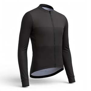 Jersey de Ciclismo Unisex con Logotipo Personalizado en la Parte Delantera, Manga Larga, Transpirable, de Secado Rápido, 140g, Ropa de Ciclismo de Poliéster con Cierre Completo - Product Image 4