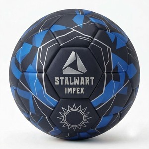 Balón de Fútbol Termosellado Stalwart Impex con Patrón Serigrafiado en Morado y Verde Azulado, Resistente al Agua, Ligero y Duradero para Uso en Exteriores - Product Image 5