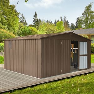 11 X 12.5 Galvanized Steel Frame Backyard <b>Storage</b> Shed with Windows Outdoor Garden Metal Utility <b>Tool</b> <b>Storage</b> Room - Product Image 2