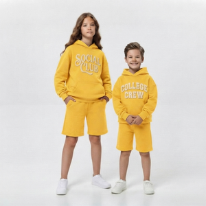 Conjunto de Sudadera con Capucha Ajustada y Suave Personalizable para Niños y Niñas, 100% Algodón, Ropa Deportiva Casual para Bebés - Product Image 1