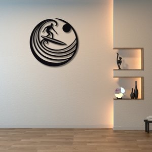 Art mural en métal ondulé rond, le meilleur art mural en métal pour la décoration intérieure - Product Image 2