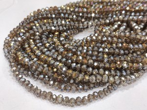 Perles de quartz fumé brun hydro AB mystique, facettées en rondelle, 6 mm, brin de 15 pouces - Product Image 4
