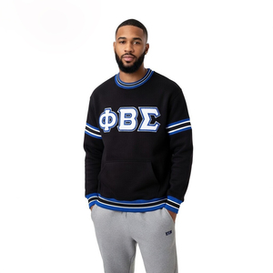 Sudadera Negra de Invierno con Bordado Sigma 1914, 100% Algodón Suave Premium, Ropa para Hombre de la Fraternidad Griega Phi Beta Sigma - Product Image 6