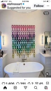 Cadena Acrílica Colorida para Colgar en la Pared, Decoración Moderna para el Hogar, Personalizable y Ligera - Product Image 5